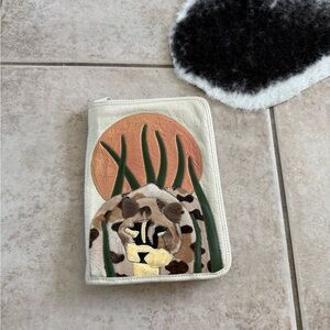 Cover for a Planner Carlos Falchi Textured Calfskin Patchwork